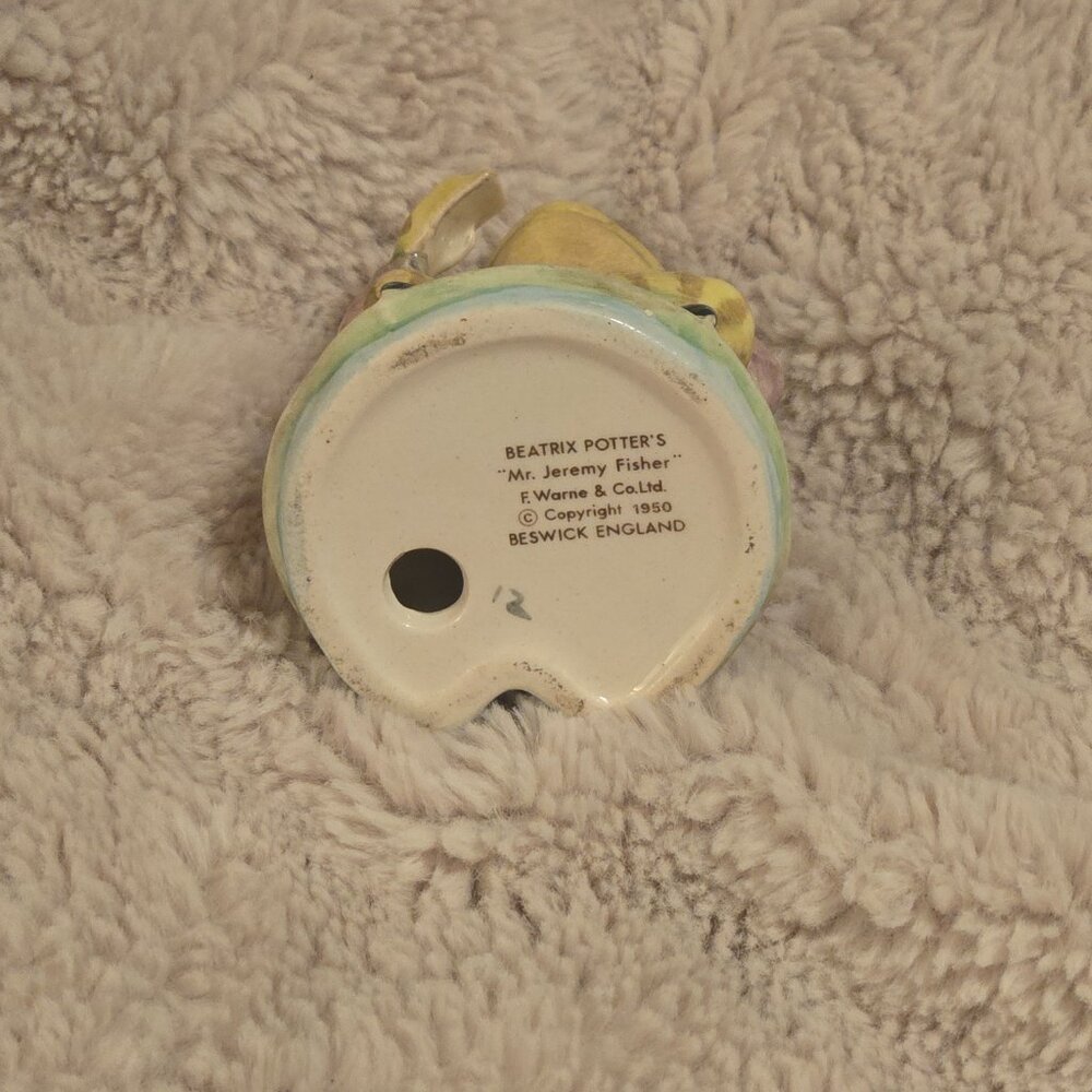 Vintage Rare Beswick England Beatrix Potter Mr. Jeremy Fisher Figurine - Picture 6 of 7